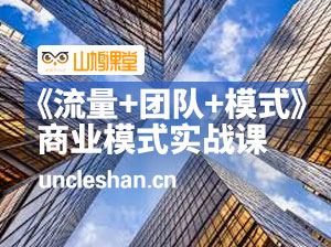 王冲老师《流量+团队+模式》商业模式实战课，全网最赚钱的模式