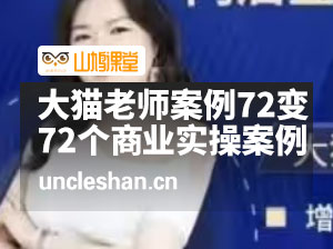 大猫老师案例72变，72个商业模式实操案例，门店盈利照着做